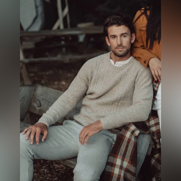 The Normal Brand Other - The Normal Brand Kennedy Spec Crewneck Wool Sweater In Stone Size L